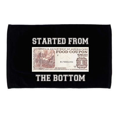 Funny Meme Started From Bottom Food Stamp Coupon Microfiber Hand Towel