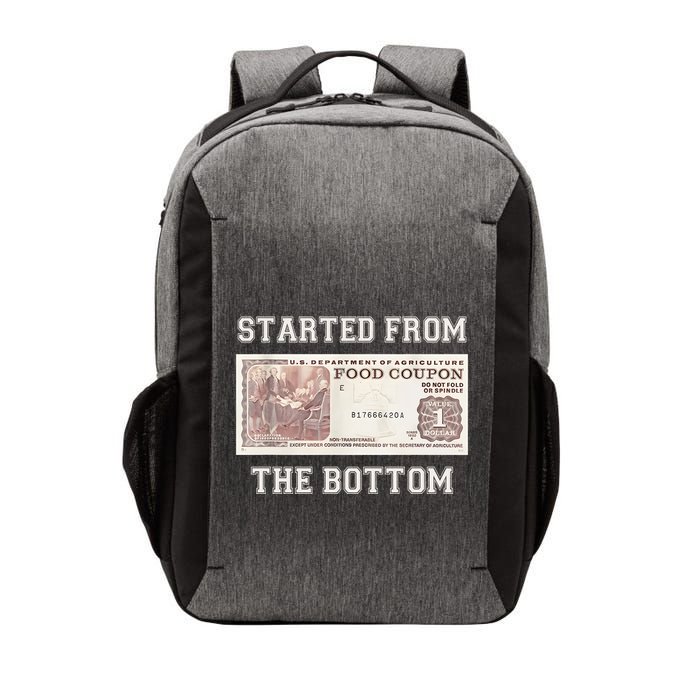 Funny Meme Started From Bottom Food Stamp Coupon Vector Backpack