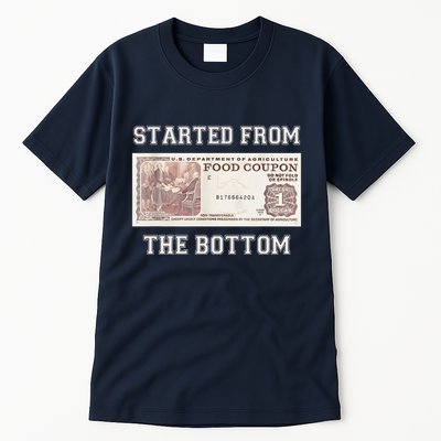 Funny Meme Started From Bottom Food Stamp Coupon Tall T-Shirt