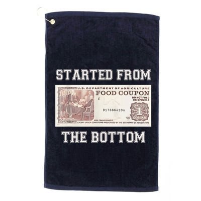 Funny Meme Started From Bottom Food Stamp Coupon Golf Towel