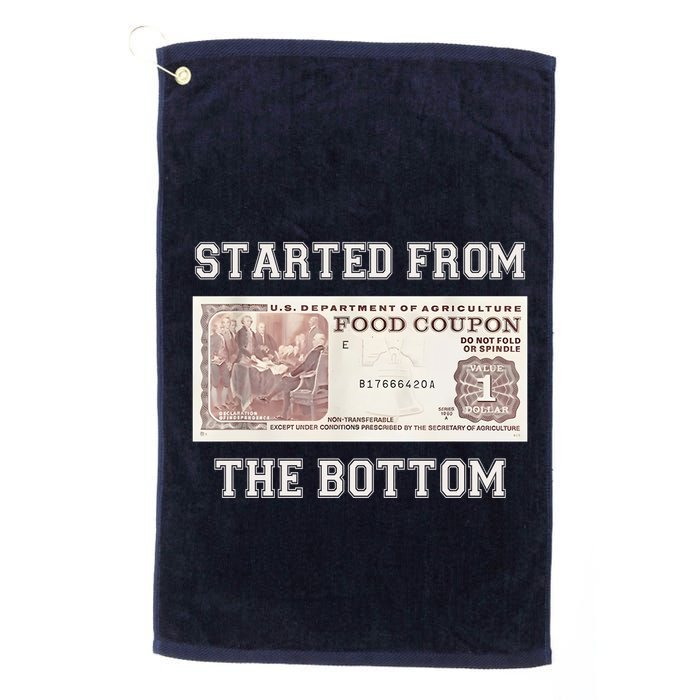 Funny Meme Started From Bottom Food Stamp Coupon Golf Towel