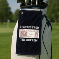 Funny Meme Started From Bottom Food Stamp Coupon Golf Towel