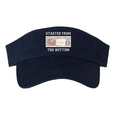 Funny Meme Started From Bottom Food Stamp Coupon Valucap Bio-Washed Visor