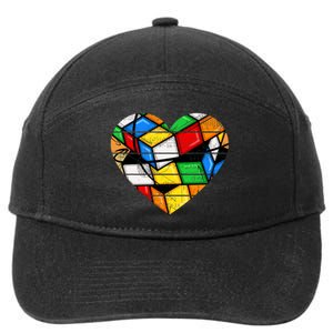 Funny Math Speed Cubing Puzzle Lover Cube 7-Panel Snapback Hat