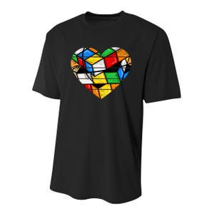 Funny Math Speed Cubing Puzzle Lover Cube Youth Performance Sprint T-Shirt