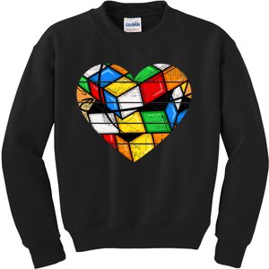 Funny Math Speed Cubing Puzzle Lover Cube Kids Sweatshirt