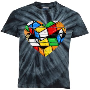 Funny Math Speed Cubing Puzzle Lover Cube Kids Tie-Dye T-Shirt