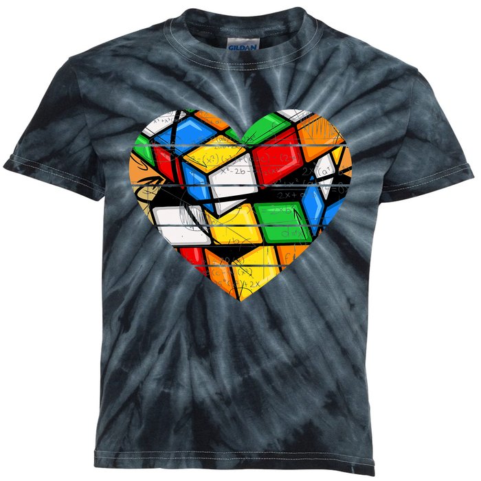 Funny Math Speed Cubing Puzzle Lover Cube Kids Tie-Dye T-Shirt