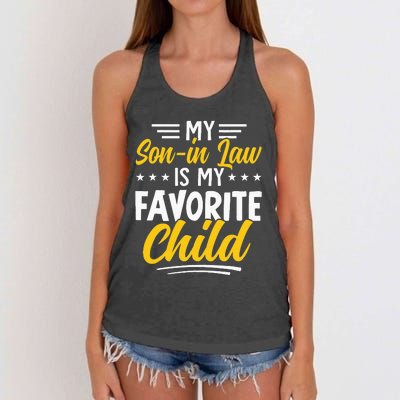 Funny My Son In Law Is My Favorite Child From Mother In Law Women's Knotted Racerback Tank