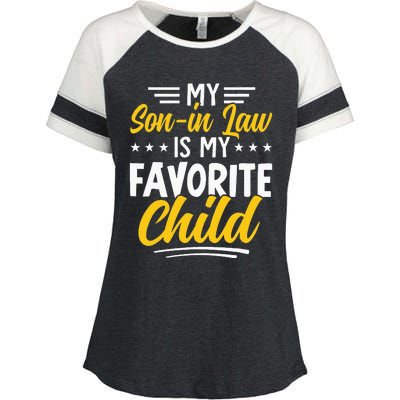 Funny My Son In Law Is My Favorite Child From Mother In Law Enza Ladies Jersey Colorblock Tee