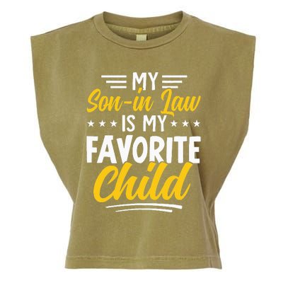 Funny My Son In Law Is My Favorite Child From Mother In Law Garment-Dyed Women's Muscle Tee