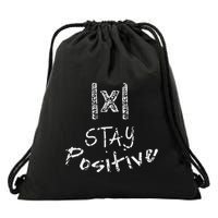 Funny Math Stay Positive Absolute Value Mathematics Algebra Drawstring Bag