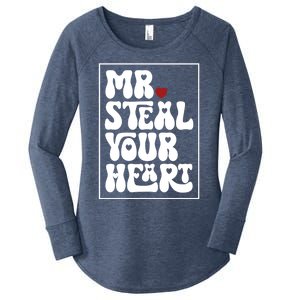 Funny Mr Steal Your Heart Valentines Day Cool Gift Women's Perfect Tri Tunic Long Sleeve Shirt