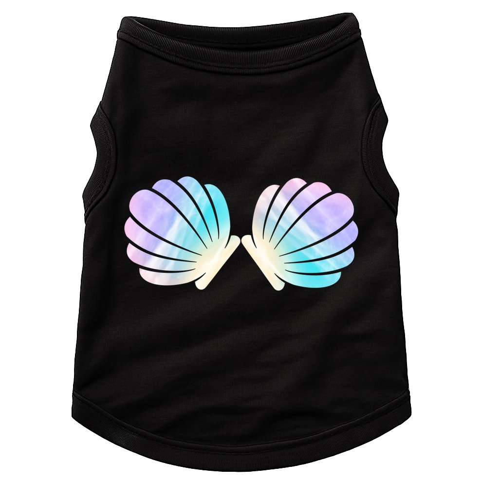 Funny Mermaid Shell Costume Gift Doggie Tank