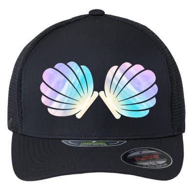 Funny Mermaid Shell Costume Gift Flexfit Unipanel Trucker Cap