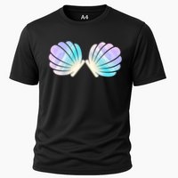 Funny Mermaid Shell Costume Gift Cooling Performance Crew T-Shirt