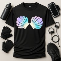 Funny Mermaid Shell Costume Gift Cooling Performance Crew T-Shirt