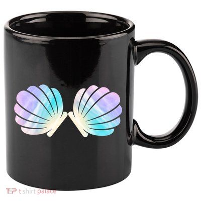 Funny Mermaid Shell Costume Gift 11oz C Handle Ceramic Mug