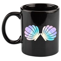 Funny Mermaid Shell Costume Gift 11oz C Handle Ceramic Mug
