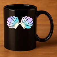 Funny Mermaid Shell Costume Gift 11oz C Handle Ceramic Mug