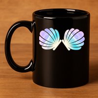 Funny Mermaid Shell Costume Gift 11oz C Handle Ceramic Mug