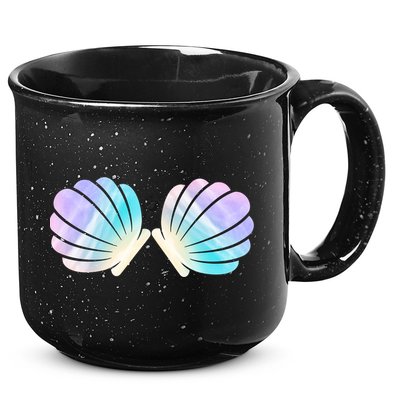 Funny Mermaid Shell Costume Gift 15oz Campfire Ceramic Mug