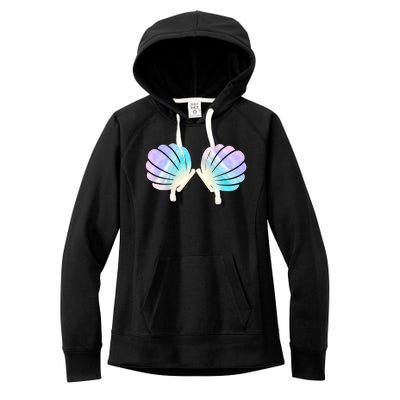 Funny Mermaid Shell Costume Gift Women's Fleece Hoodie