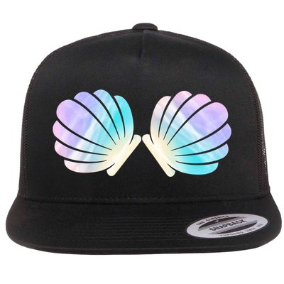 Funny Mermaid Shell Costume Gift Flatbill Hat