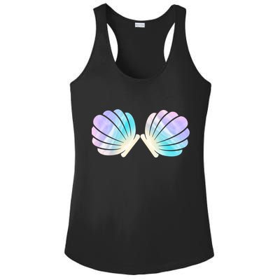 Funny Mermaid Shell Costume Gift Ladies PosiCharge Competitor Racerback Tank