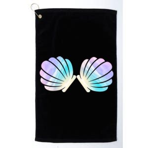 Funny Mermaid Shell Costume Gift Platinum Collection Golf Towel