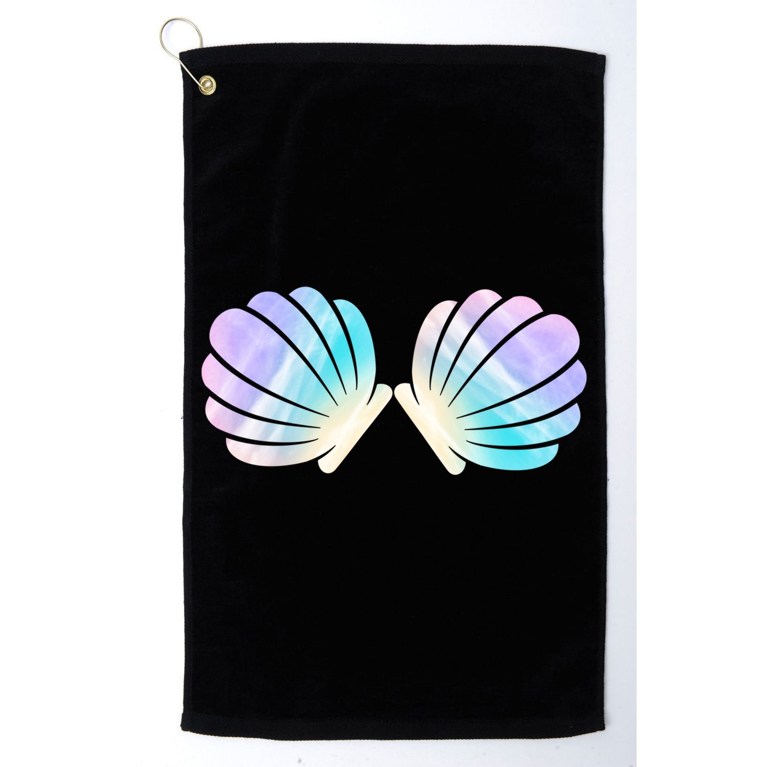 Funny Mermaid Shell Costume Gift Golf Towel