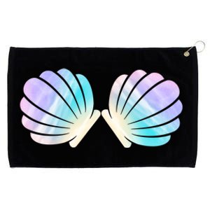 Funny Mermaid Shell Costume Gift Grommeted Golf Towel