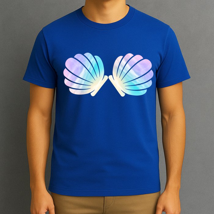 Funny Mermaid Shell Costume Gift T-Shirt