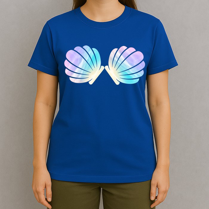 Funny Mermaid Shell Costume Gift T-Shirt