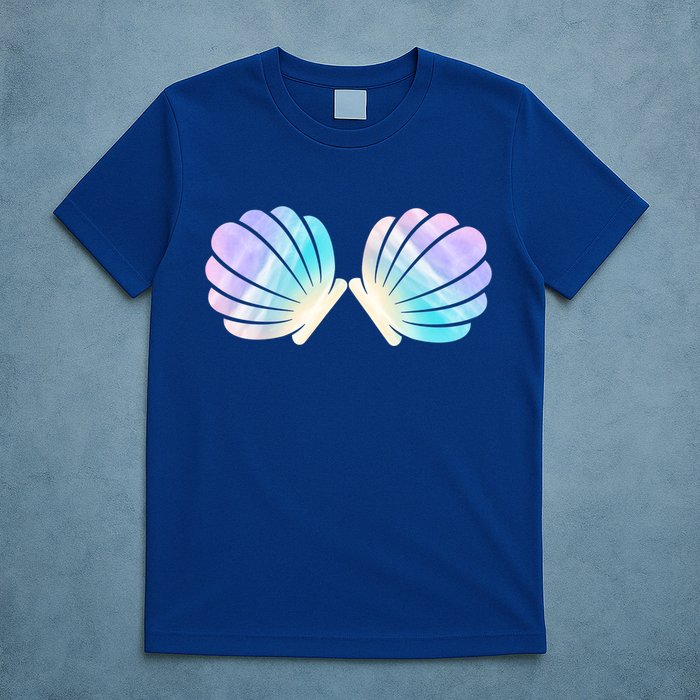 Funny Mermaid Shell Costume Gift T-Shirt
