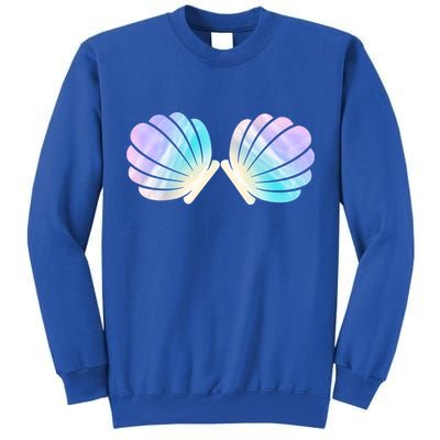 Funny Mermaid Shell Costume Gift Tall Sweatshirt