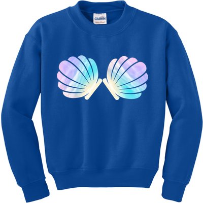 Funny Mermaid Shell Costume Gift Kids Sweatshirt