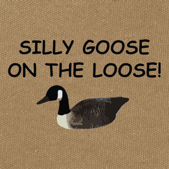 Funny Meme Silly Goose On The Loose Joke Cotton Canvas Backpack