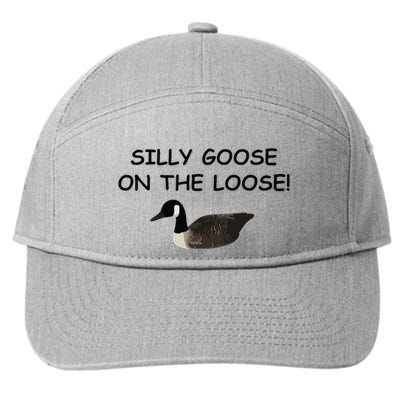 Funny Meme Silly Goose On The Loose Joke 7-Panel Snapback Hat