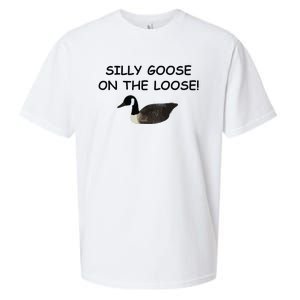 Funny Meme Silly Goose On The Loose Joke Sueded Cloud Jersey T-Shirt