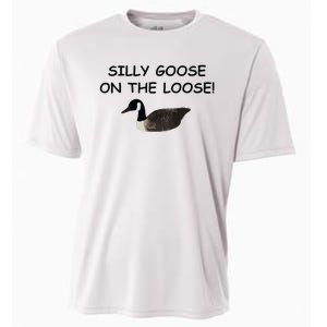 Funny Meme Silly Goose On The Loose Joke Cooling Performance Crew T-Shirt