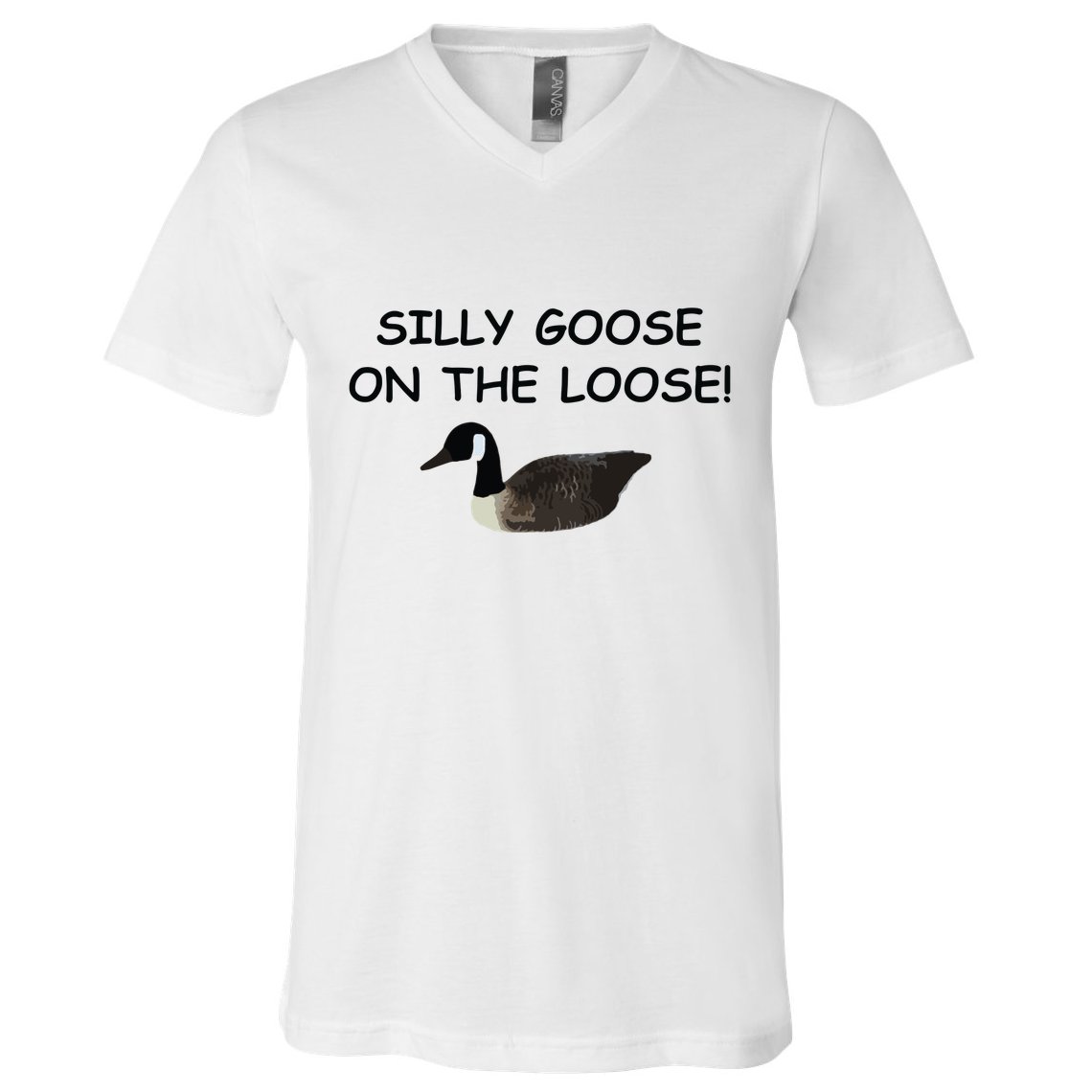 Funny Meme Silly Goose On The Loose Joke V-Neck T-Shirt
