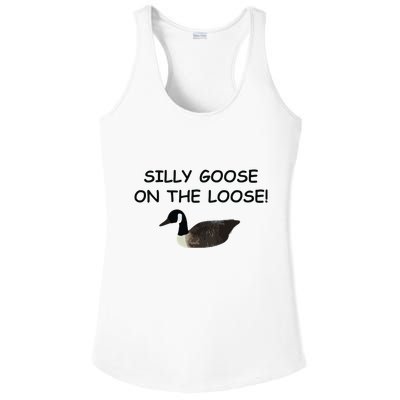 Funny Meme Silly Goose On The Loose Joke Ladies PosiCharge Competitor Racerback Tank