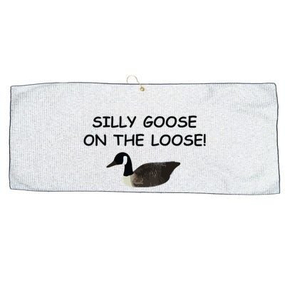 Funny Meme Silly Goose On The Loose Joke Large Microfiber Waffle Golf Towel