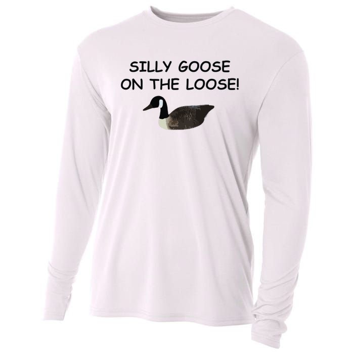 Funny Meme Silly Goose On The Loose Joke Cooling Performance Long Sleeve Crew