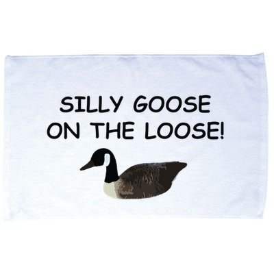 Funny Meme Silly Goose On The Loose Joke Microfiber Hand Towel