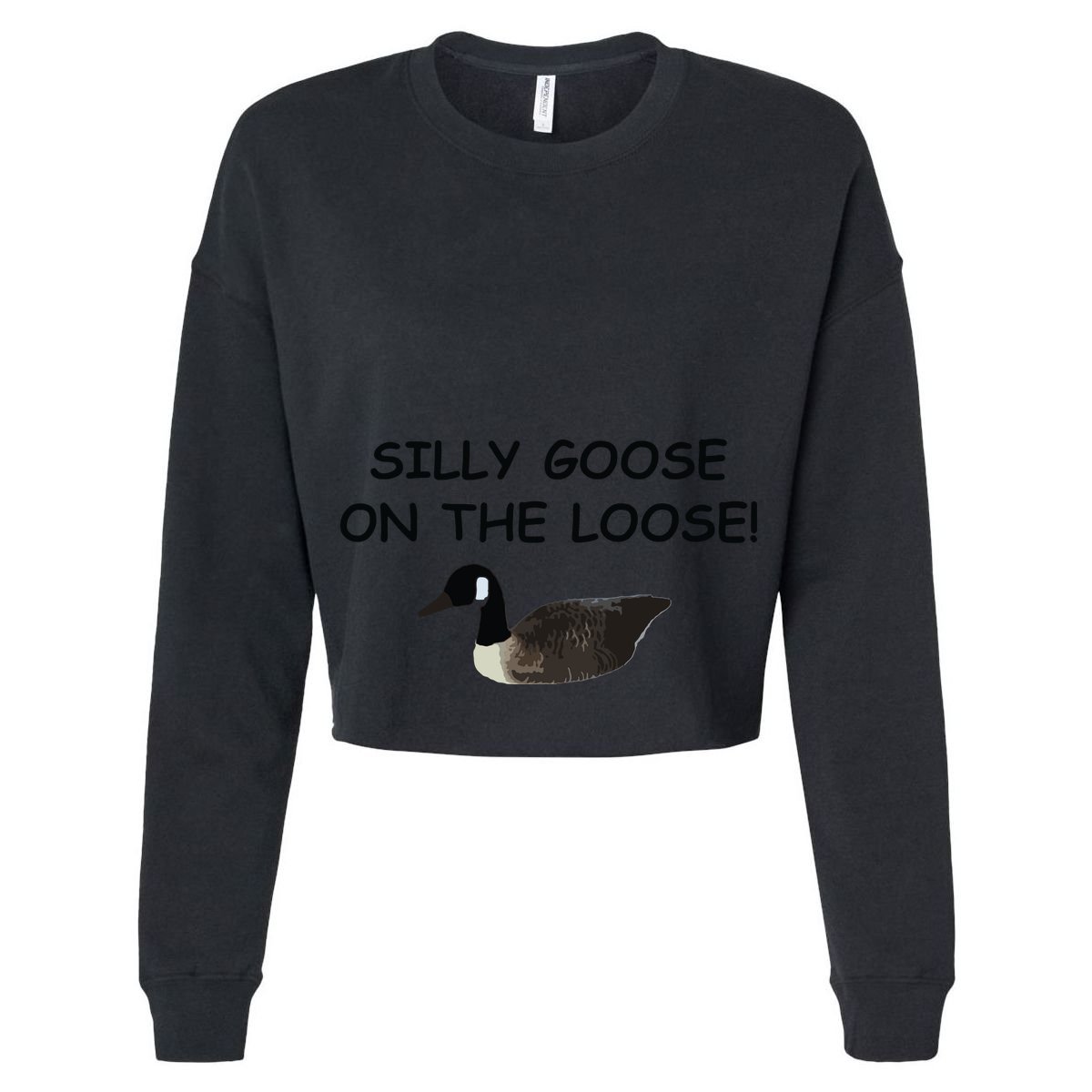 Funny Meme Silly Goose On The Loose Joke Women's Crop Top Tee