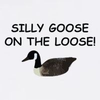 Funny Meme Silly Goose On The Loose Joke Cropped Pullover Crew