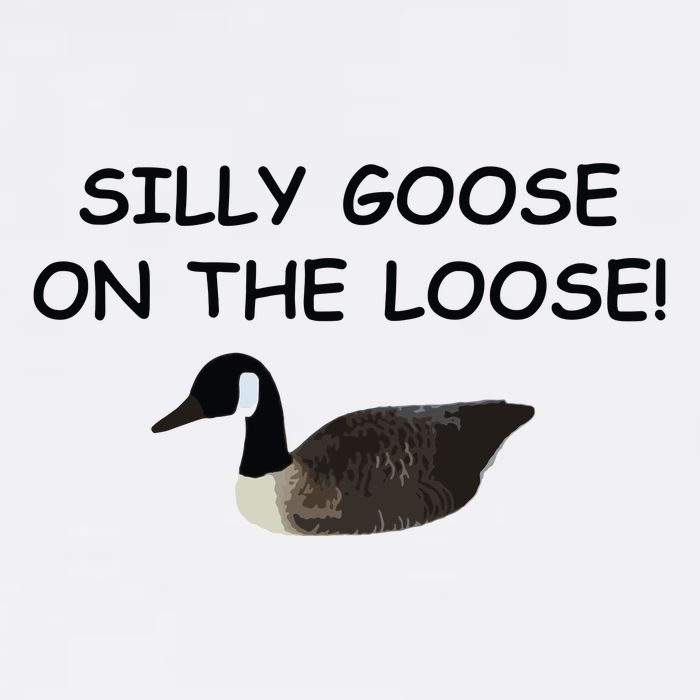 Funny Meme Silly Goose On The Loose Joke Cropped Pullover Crew