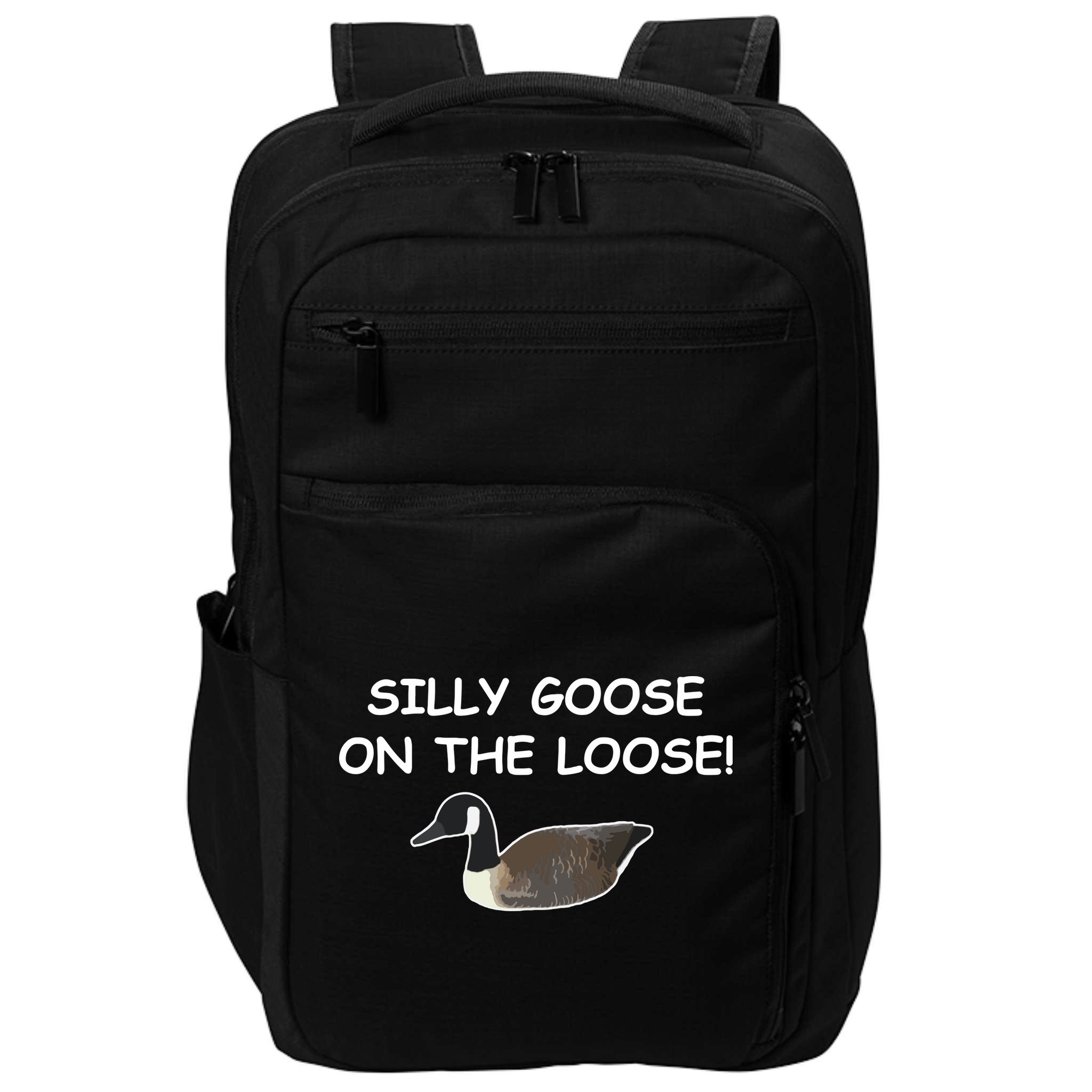 Funny Meme Silly Goose On The Loose Joke Impact Tech Backpack